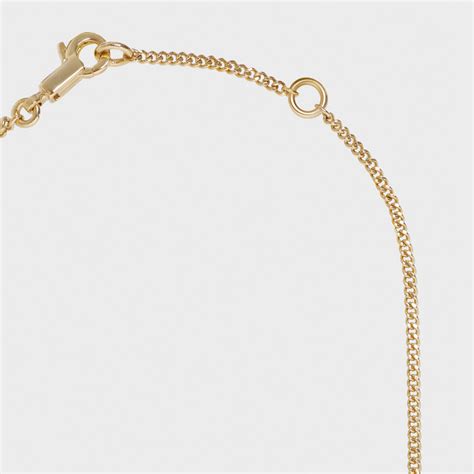 celine buchstabenkette b|Alphabet B Necklace in Brass with Gold finish .